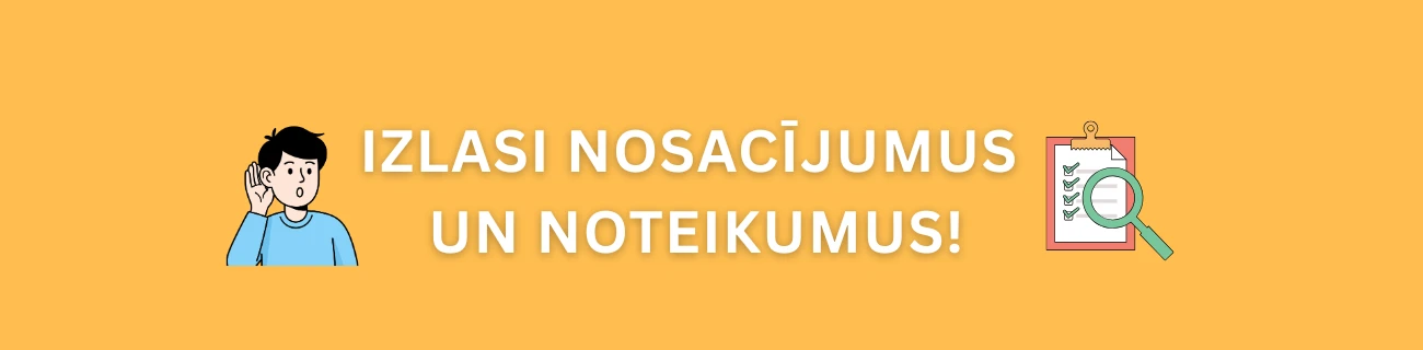 Bonusa kodu Noteikumi un nosacījumi