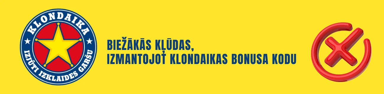 Biežākās kļūdas, izmantojot Klondaikas bonusa kodu